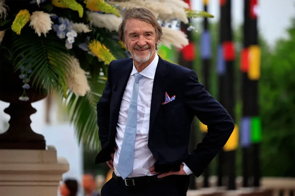 Manchester United co-owner Sir Jim Ratcliffe competed in two separate races on Sunday.